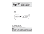 Milwaukee 2626-22 Use and Care Manual