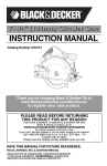 BLACK+DECKER CS1014 Use and Care Manual