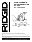 RIDGID R4122 Use and Care Manual