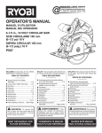 Ryobi P507 Use and Care Manual