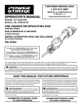 PowerStroke PSL1RS01 Use and Care Manual