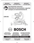 Bosch GCM12SD Use and Care Manual