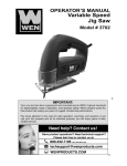 WEN 3702 Use and Care Manual
