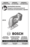 Bosch JSH180BN Use and Care Manual