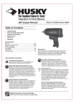 Husky HSTC4030 Use and Care Manual