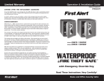 First Alert 2087F Use and Care Manual