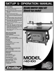 Excalibur 40-100C Use and Care Manual