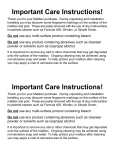 Whitehall Products 16018 Use and Care Manual