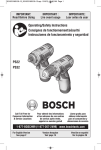 Bosch PS32-02 Use and Care Manual