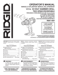 RIDGID R8611504K Use and Care Manual