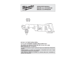 Milwaukee 0721-20 Use and Care Manual