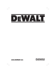 DEWALT D25052K Use and Care Manual