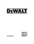 DEWALT D25721K Use and Care Manual