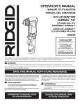 RIDGID R82236 Use and Care Manual