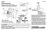 Prime-Line N 7287 Instructions / Assembly