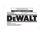 DEWALT DWMC150 Use and Care Manual