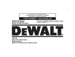 DEWALT DWX725 Use and Care Manual