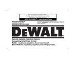 DEWALT DWE402W5 Use and Care Manual