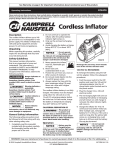 Campbell Hausfeld CC241001AV Use and Care Manual