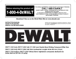 DEWALT DW717 Use and Care Manual