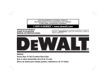 DEWALT DCS370L Use and Care Manual