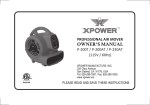 XPOWER P-200AT Use and Care Manual