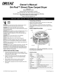 Dri-Eaz F451 Use and Care Manual