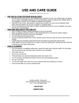 none DS-21005 Use and Care Manual