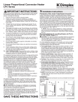 Dimplex PC3512W31 Instructions / Assembly