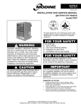 Modine PDP350 Use and Care Manual