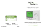 White Rodgers UNP300 Use and Care Manual