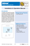 tekmar TEK519 Use and Care Manual