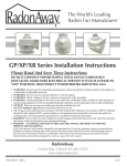 RadonAway 23007-1 Instructions / Assembly