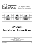RadonAway 23029-1 Instructions / Assembly