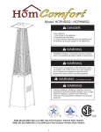 HomComfort HCPHSSQ Instructions / Assembly