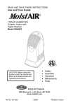 MoistAIR MA0601 Use and Care Manual