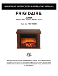 Frigidaire TZRF-10344 Instructions / Assembly