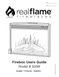 Real Flame 8030E-BW Use and Care Manual