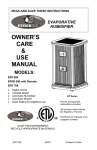 Essick Air Products EP9 700 Use and Care Manual