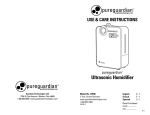 Pure Guardian H7550 Use and Care Manual