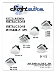 SoftAire SA-70D-M Instructions / Assembly