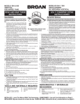 Broan 505 Instructions / Assembly