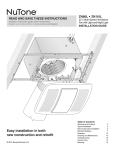 NuTone ZN110L Instructions / Assembly