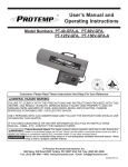 ProTemp PT-150V-GFA Use and Care Manual
