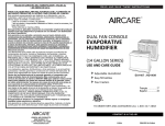 AIRCARE HD1409 Use and Care Manual