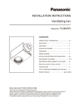 Panasonic FV-08VRE1 Instructions / Assembly