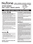 NuTone QTXEN150FLT Instructions / Assembly