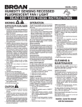 Broan 744SFL Instructions / Assembly