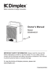 Dimplex DGWH4031 Use and Care Manual