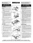 Broan 655 Instructions / Assembly